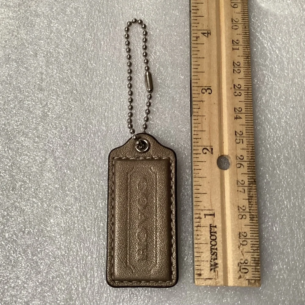 Coach Dark Beige Bag Tag/Hang Tag